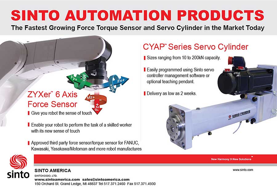 Force Torque Sensor and Servo Cylinder from Sinto